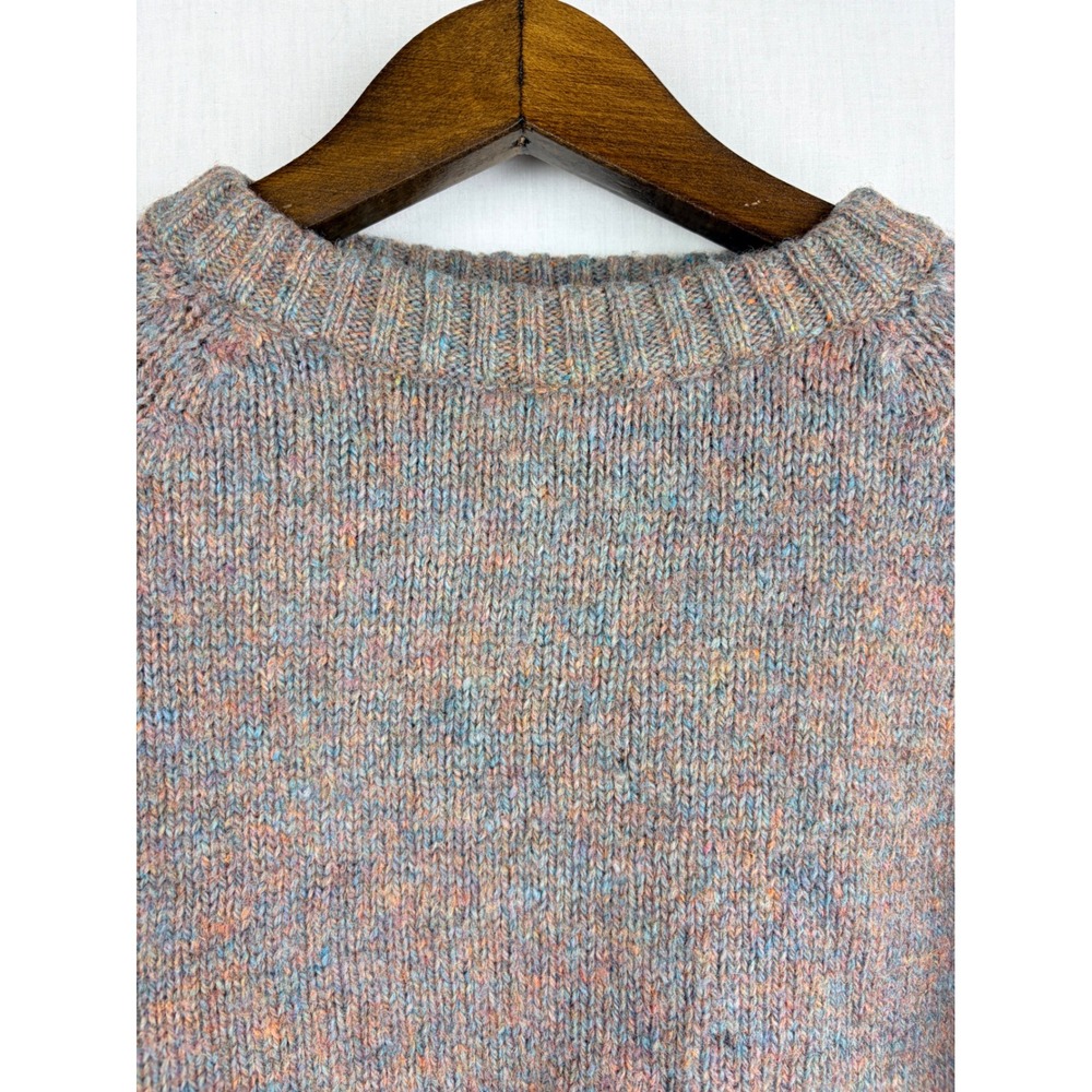 McGregor Vintage Marled Knit‎ Crewneck Sweater Raglan Sleeve Multi-Color Blue - Picture 9 of 15